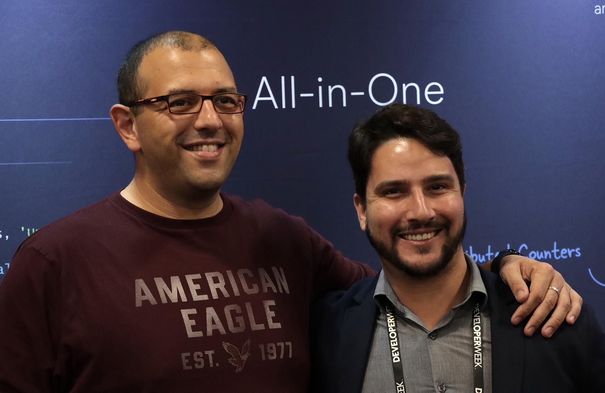 Oren (Ayende Rahien) Eini e Lucas Tavares Foto com Oren (Ayende Rahien) Eini e Lucas Tavares na Developer Week, São Francisco - EUA